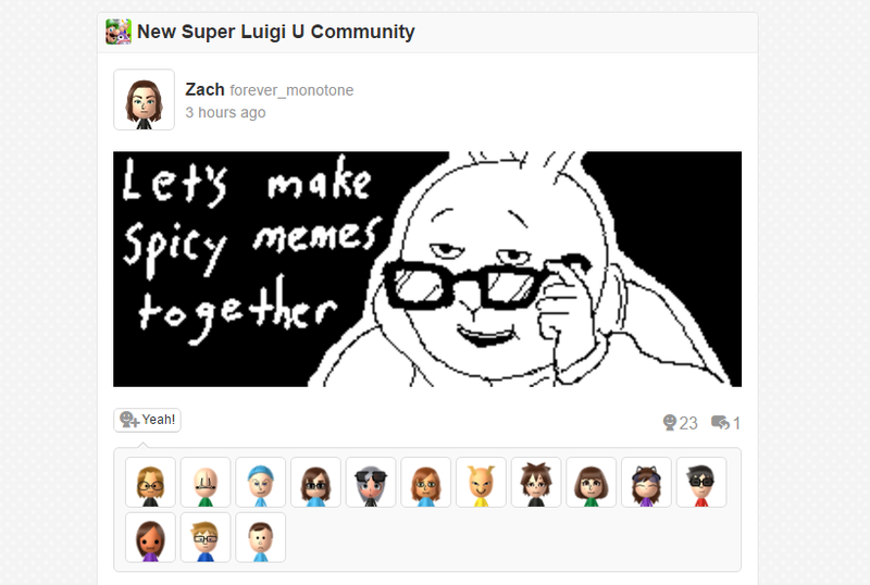Illustration for article titled Luigi's Miiverse Community Has Become A Shitposter's Paradise In 2016
